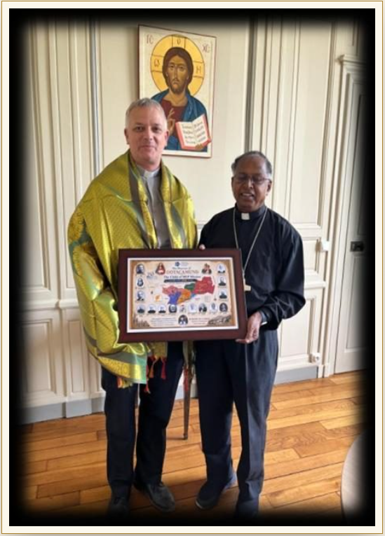 Bishop of Ootacamund with the Superior General of the MEP Mother House